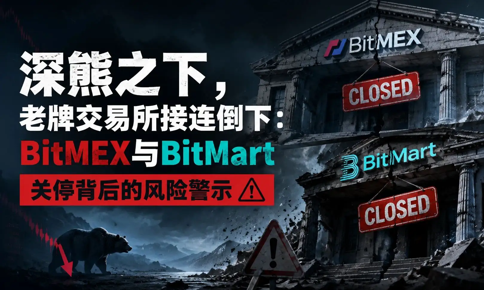 深熊之下，老牌交易所接连倒下：BitMEX与BitMart关停背后的风险警示
