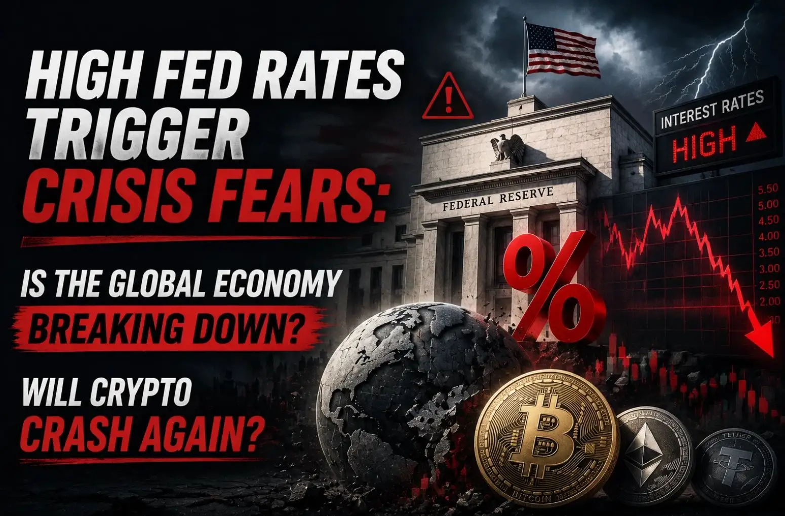 High Fed Rates Trigger Crisis Fears: Is the Global Economy Breaking Down? Will Crypto Crash Again?