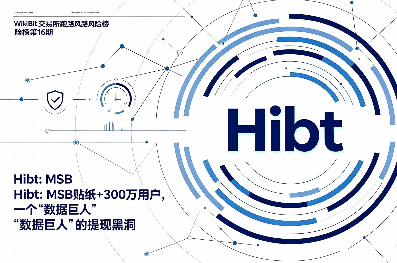 WikiBit交易所跑路风险榜第16期Hibt:MSB贴纸+300万用户,一个“数据巨人”的提现黑洞