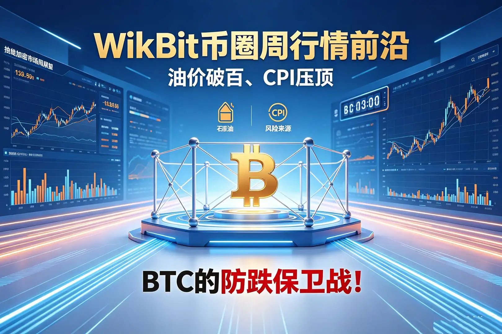 WikiBit币圈周行情前沿:油价破百、CPI压顶:BTC的防跌保卫战!