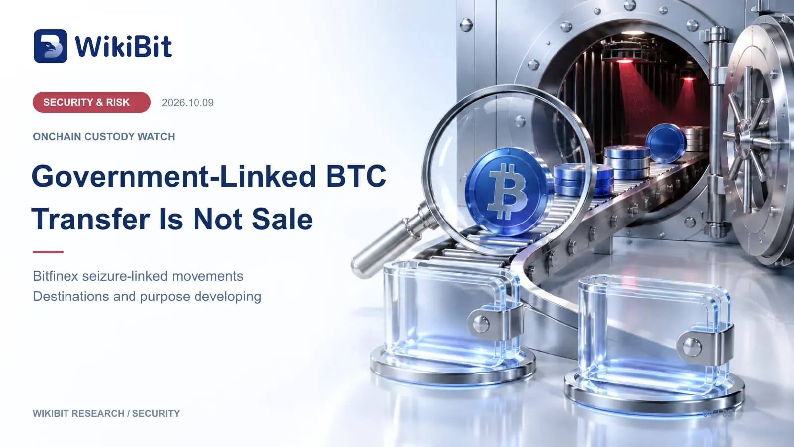 U.S. Government Moves $1 Billion in Bitfinex-Linked BTC: Transfer, Custody and Sale Are Different