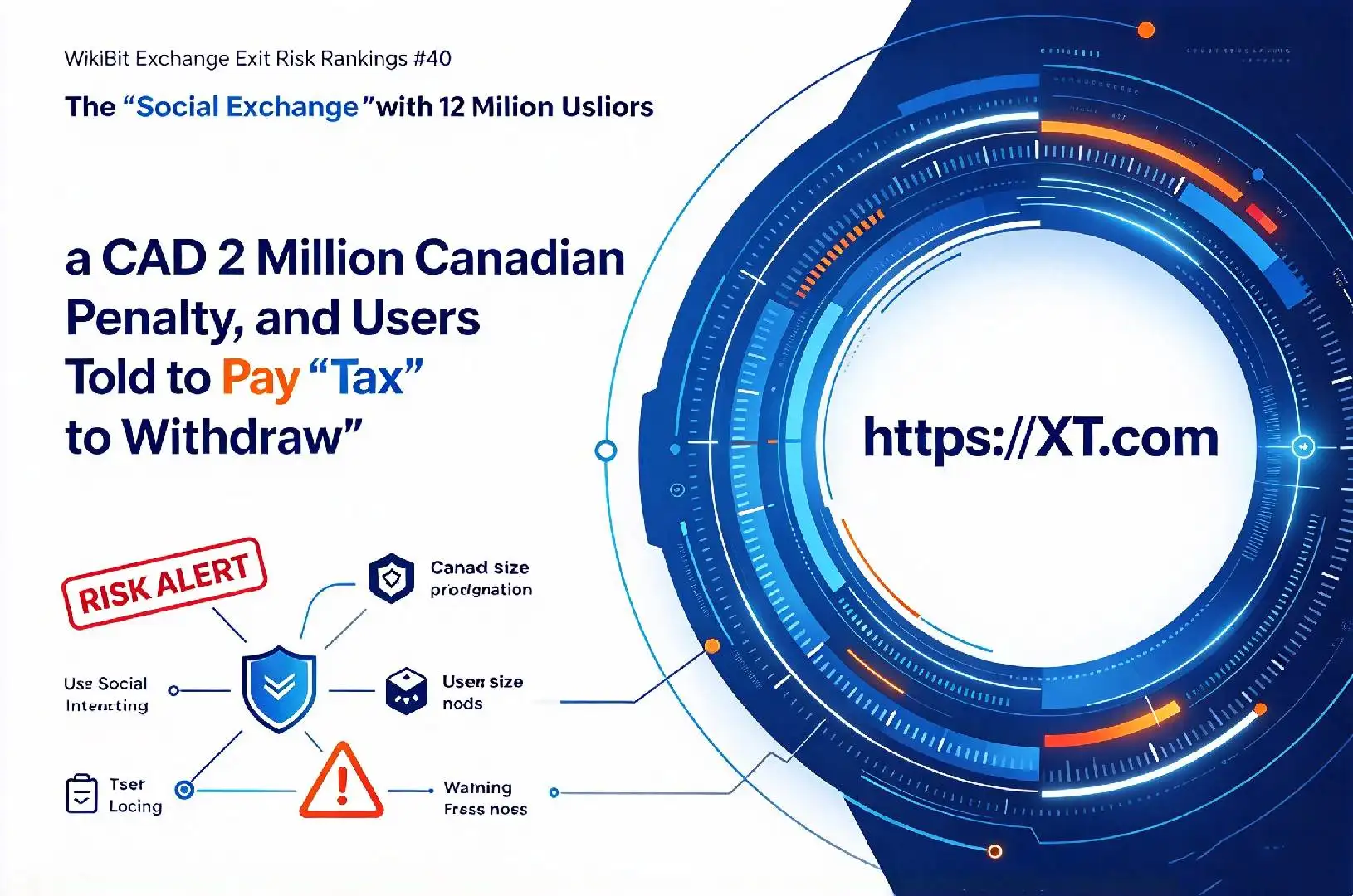 WikiBit Exchange Exit Risk Rankings #40: XT.com — The “Social Exchange” with 12 Million Users, a CAD 2 Million Canadian Penalty, and Users Told to Pay “Tax” to Withdraw