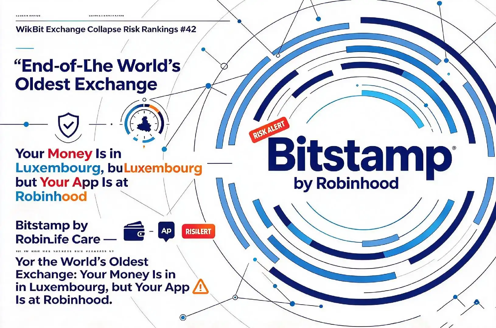 WikiBit Exchange Collapse Risk Rankings #42: Bitstamp by Robinhood — “End-of-Life Care” for the World’s Oldest Exchange: Your Money Is in Luxembourg, but Your App Is at Robinhood