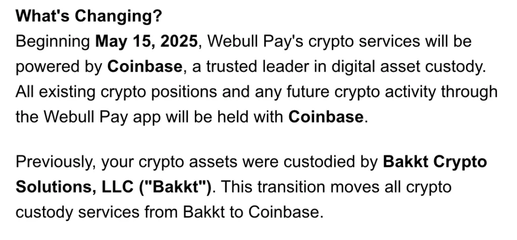 Webull taps Coinbase for crypto custody, trading, and staking