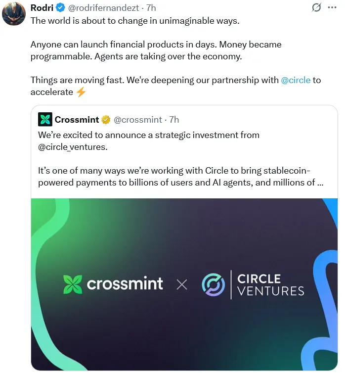 Circle and Crossmint Partnership May Expand USDC Across Chains for Humans and AI, While USDT Still Dominates Payments