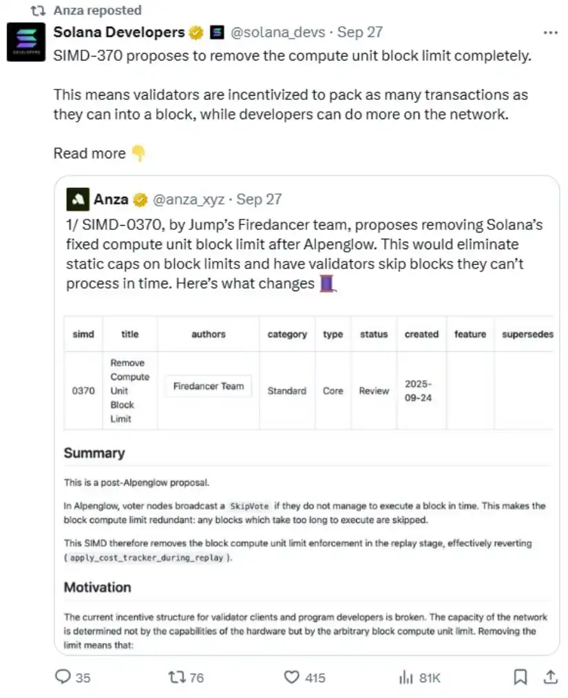 Firedancer Proposes Removing Solanas Block Limit to Boost Speed