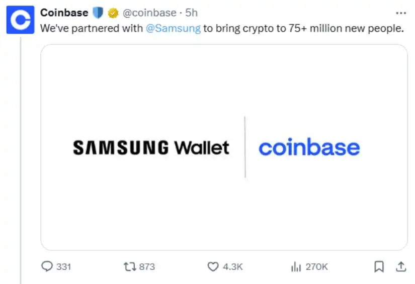 Samsung Expands Coinbase Integration with Direct Crypto Purchases in Galaxy Wallet