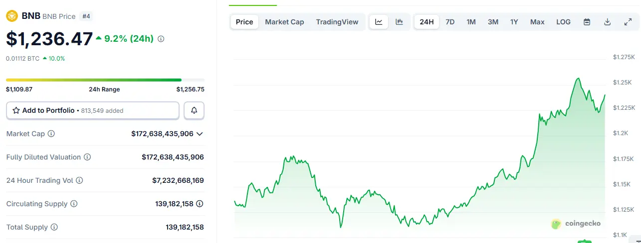 BNB Rebounds 10%, Defying Crypto Slump; Experts Point to Chain Utility, Warn on Regulation