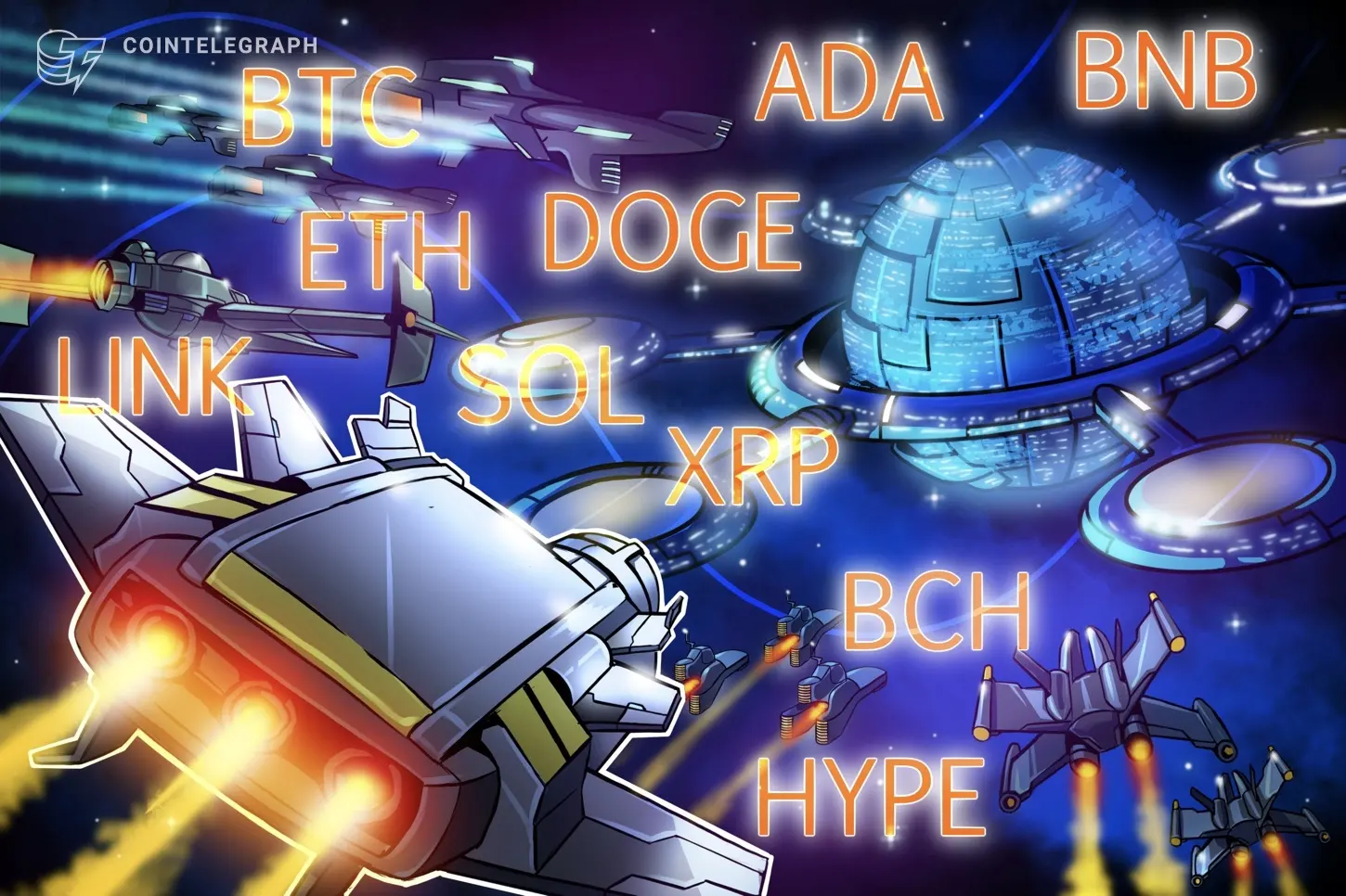 Price predictions 11/14: BTC, ETH, XRP, BNB, SOL, DOGE, ADA, HYPE, LINK, BCH