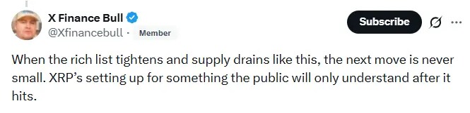 Pundit Says the Next XRP Move is Never Small When Supply Drains, and Its Draining Now