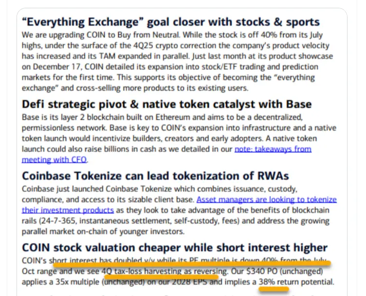 Coinbase lands 2nd ‘buy’ rating in a week, with BofA seeing 38% upside