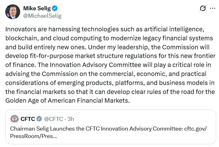 CFTC forms innovation committee to help shape rules for crypto, AI