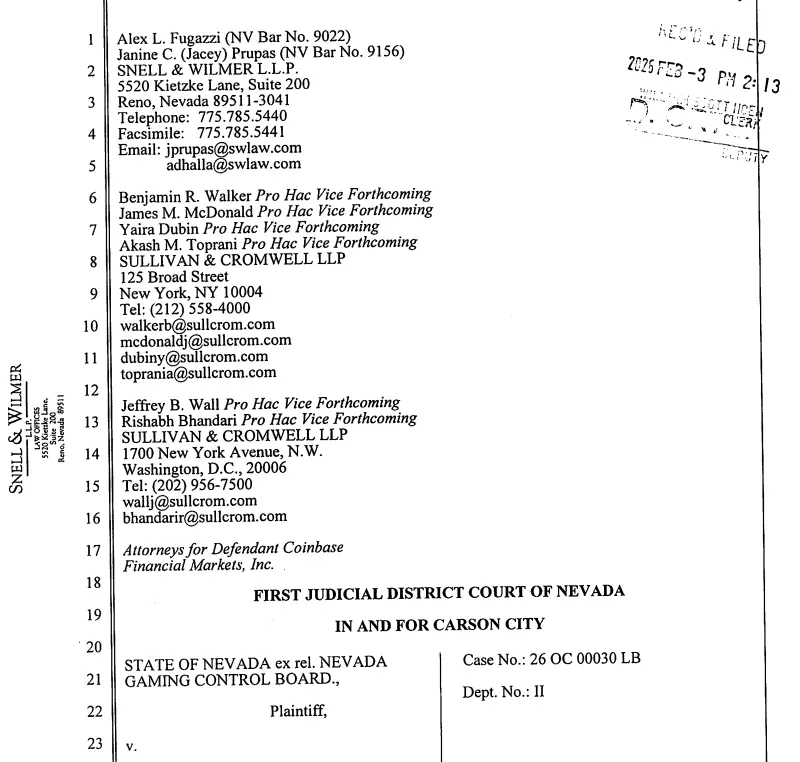 Coinbase fends off Nevadas emergency bid to halt prediction markets