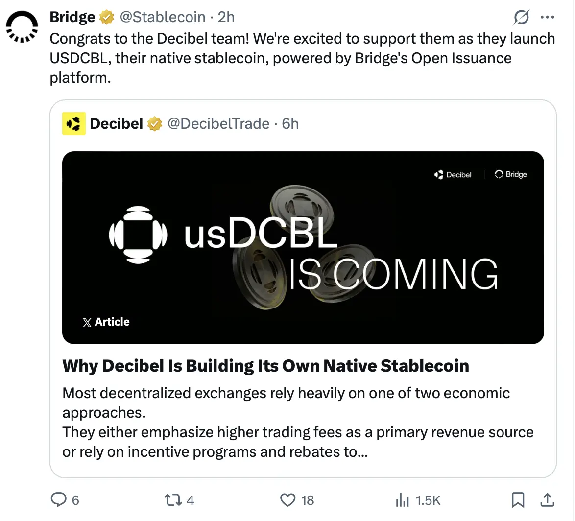 Aptos-incubated Decibel to launch protocol-native stablecoin ahead of mainnet