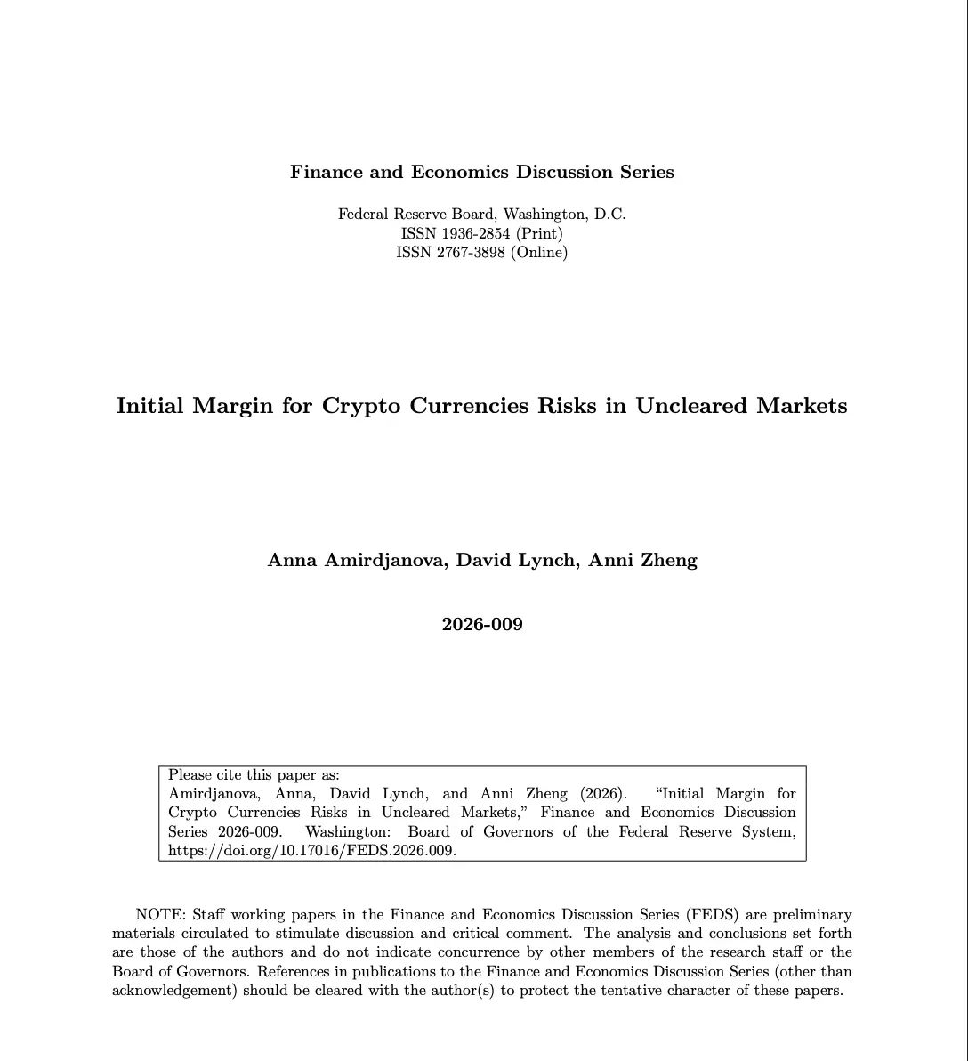 Fed paper proposes initial margin weights for crypto-linked derivatives