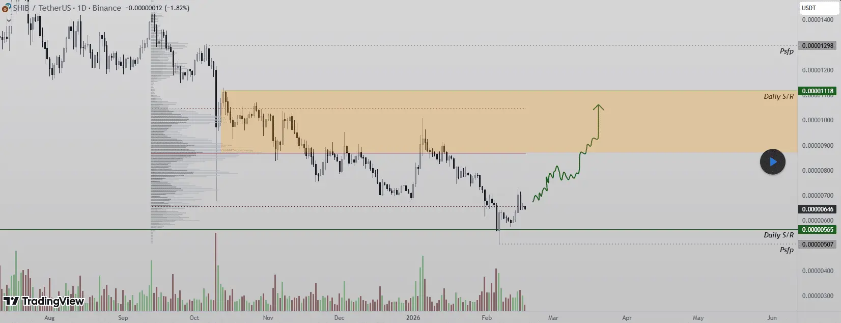 Shiba Inu Defends Reclaimed Level, Eyes Move Toward Value Area High