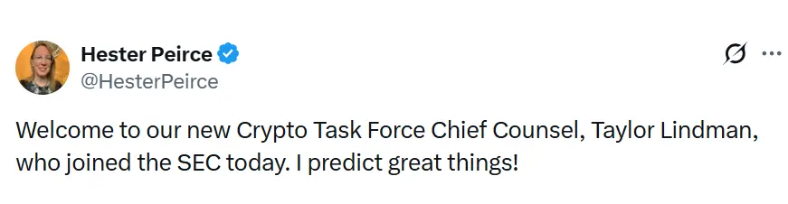 Ex-Chainlink exec joins SECs crypto task force as new legal chief