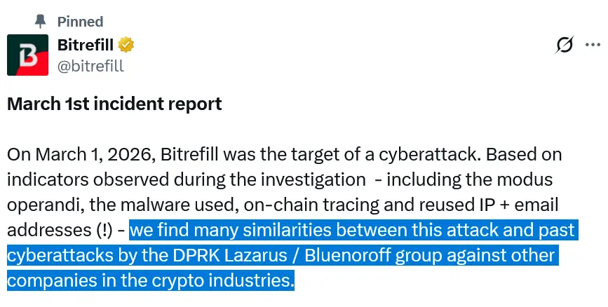 Bitrefill links Lazarus Group to employee laptop hack, stolen funds
