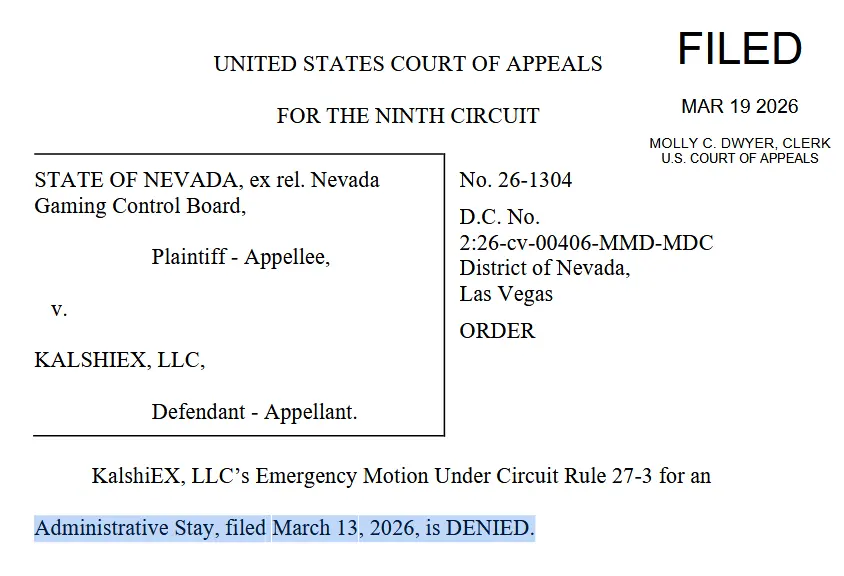 Appeals court denies Kalshis bid to stave off ban in Nevada