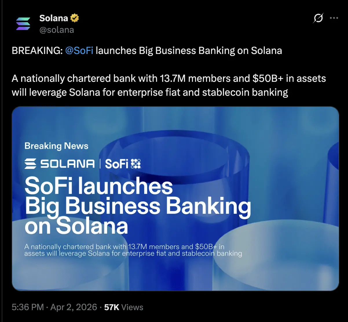 SoFi bets on Solana, but DEX volumes hit 2024 low of $55.5 billion!