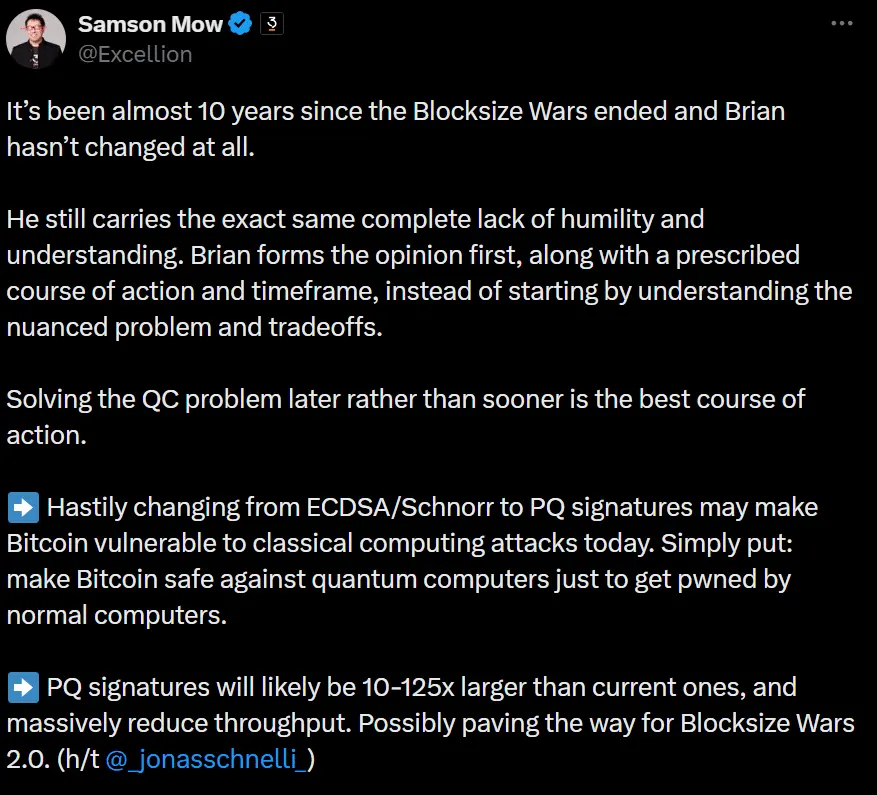 Should Bitcoin rush its move to post-quantum cryptography？
