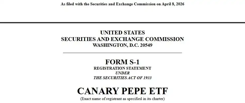 Canary Capital Files PEPE ETF as Wall Street Tests Institutional Demand for Meme Coins