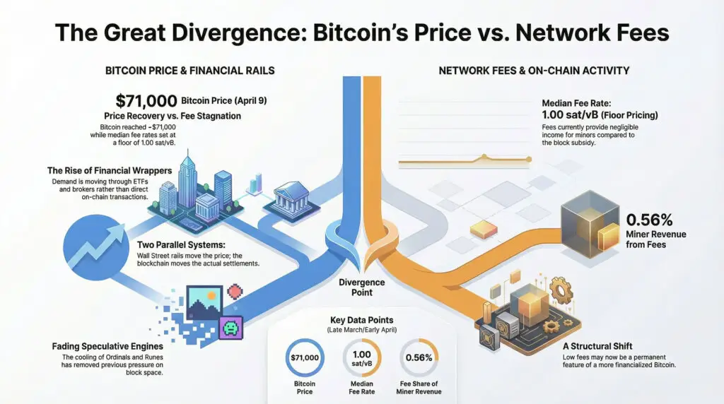 Bitcoin on-chain activity is a ghost town with price being controlled by corporate products
