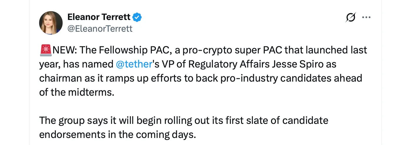 Report: Pro-Crypto Super PAC Tied to Tether Spends $300K on Georgia House Race