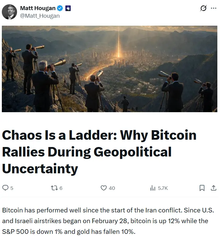 Iran conflict hints Bitcoins addressable market could exceed gold: Bitwise
