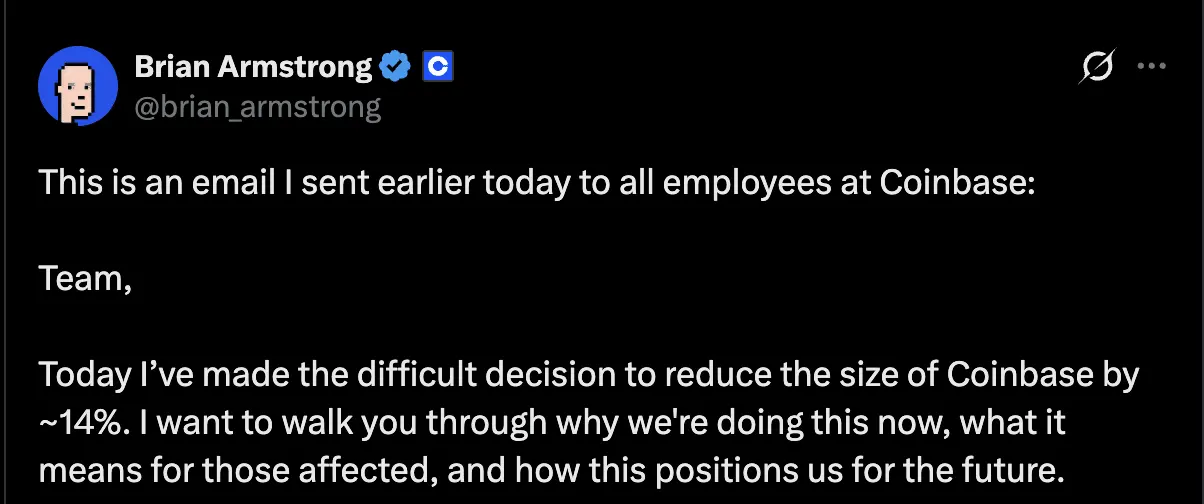 Coinbase layoffs touch 14% as AI hits crypto firms hard – Details
