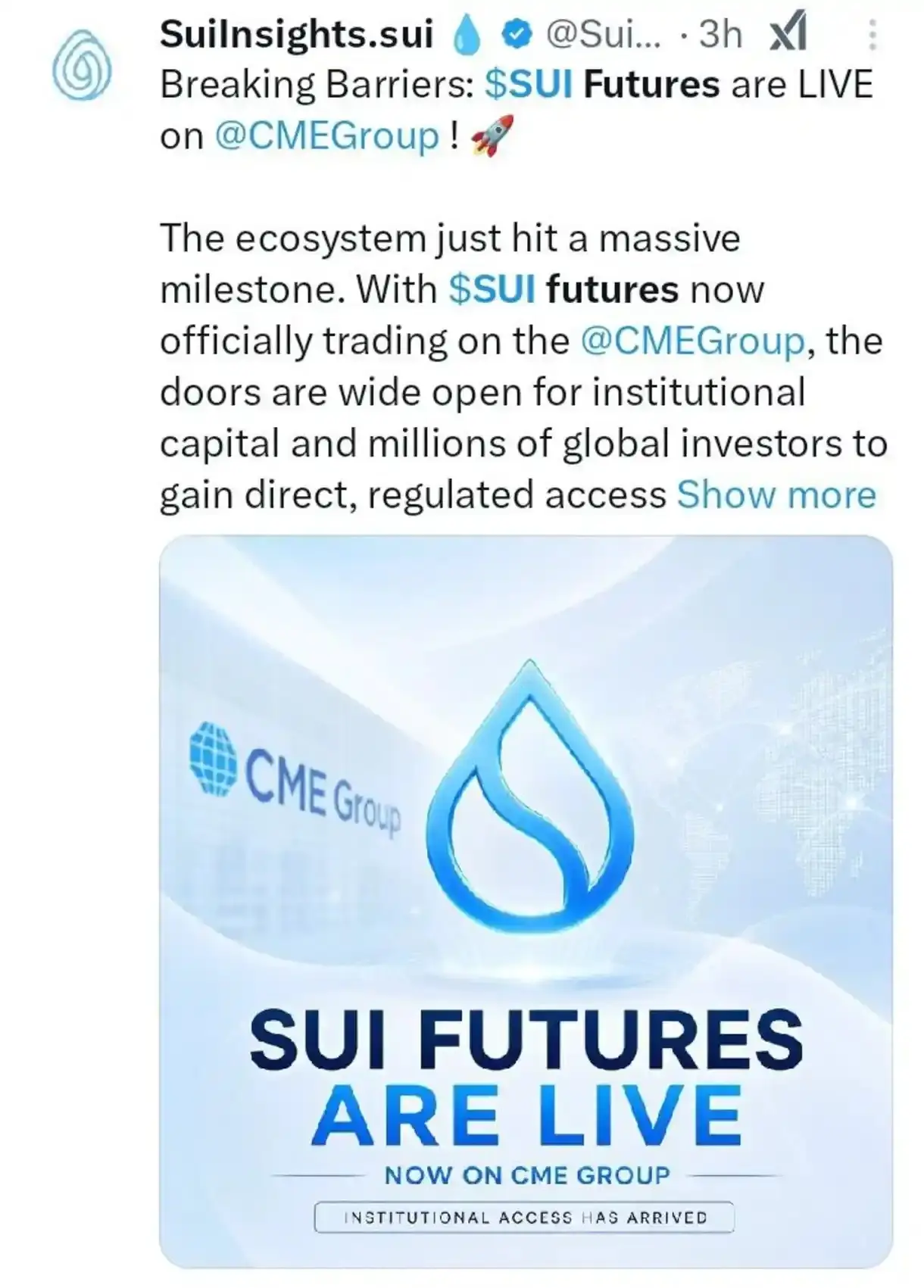 CME Launches SUI Futures: Is This the Institutional Breakout？
