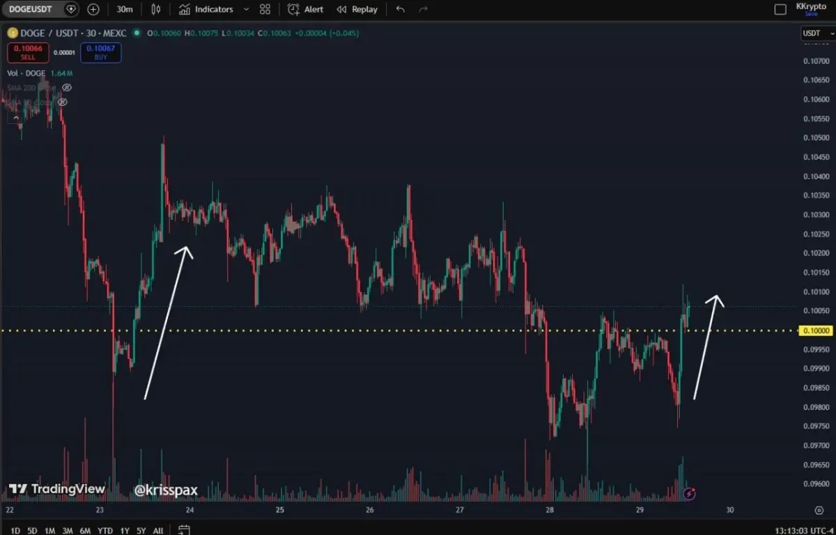 Dogecoin Price Prediction: DOGE Holds 10 Cents for Now