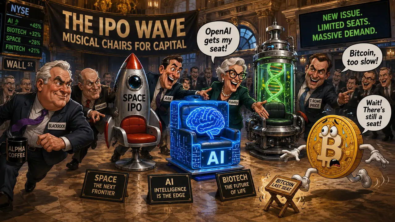 Bitcoin faces a Wall Street test as AIs mega-IPO wave targets the same capital