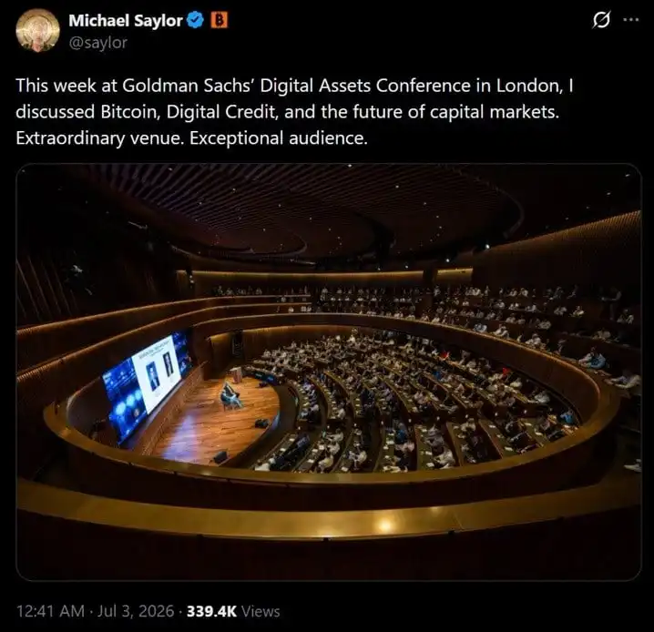 Saylor Takes 'Digital Credit' Pitch to Goldman Sachs as Strategy's Bitcoin-Backed Lending Tops $11 Billion