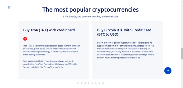 Cryptocurrencies Available