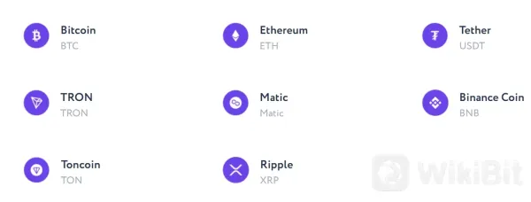 Cryptocurrencies Provided