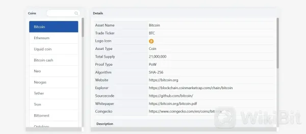 Cryptocurrencies Available