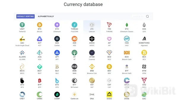 Cryptocurrencies Available