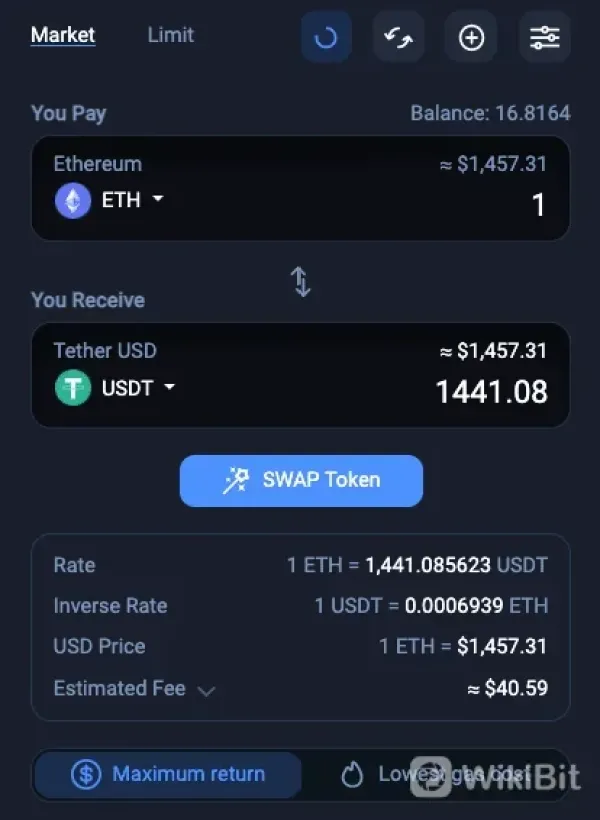 how to swap with 1inch