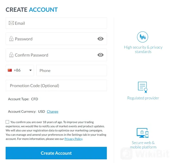 click the 'Create Account' button