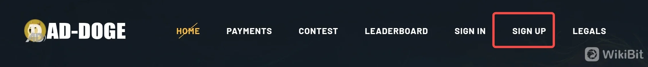 click the SIGN UP button