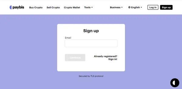 click on the Sign Up button