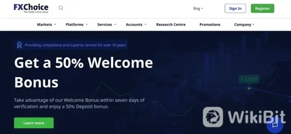 FXChoiceのホームページ