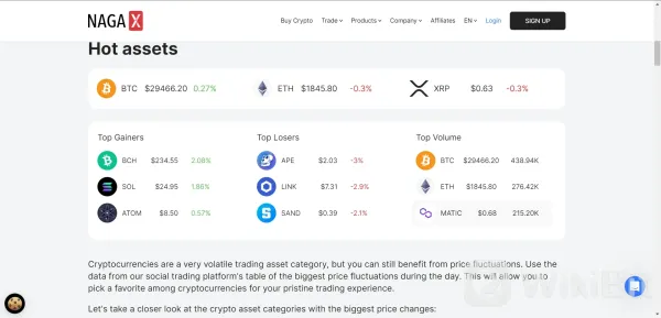Cryptocurrencies available