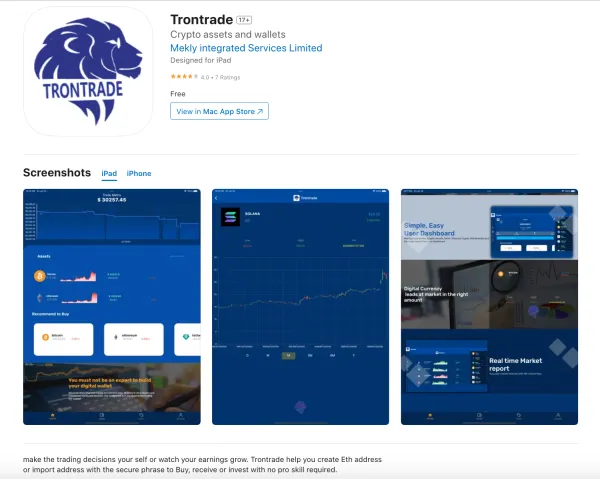 TRONTRADE APP