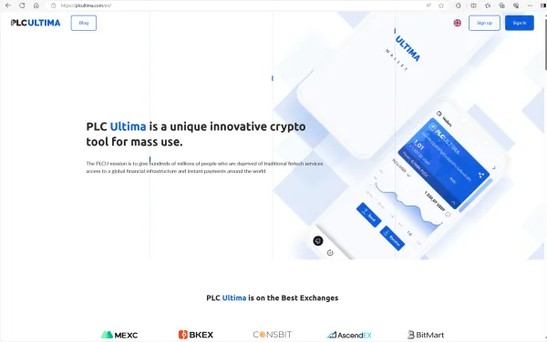 PLC Ultima (PLCU)'s homepage