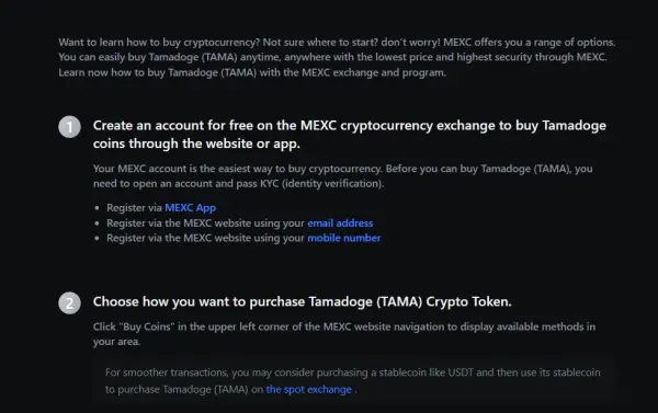 Exchanges to Buy Tamadoge(TAMA)?