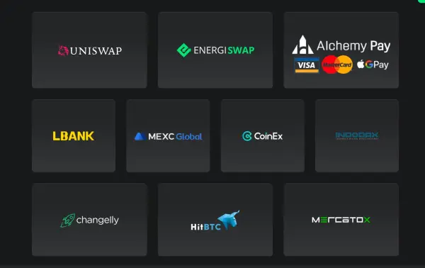 Exchanges to Buy Energi (NRG)