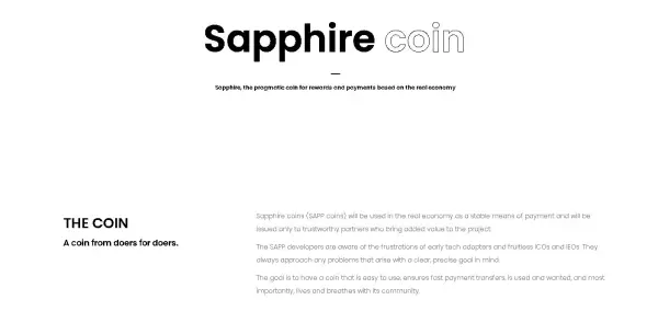 What Makes Sapphire (SAPP) Unique?