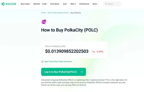 Exchanges para comprar Polka City (POLC)